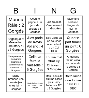 Bingo Aperrro Soirée Bingo Card