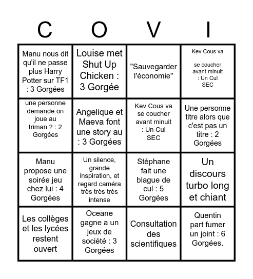 BINGO MACRON Bingo Card