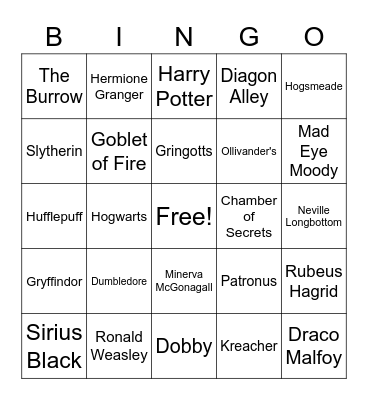 Friday Fun Bingo Card