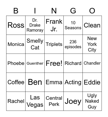 Friday Funday Bingo Card