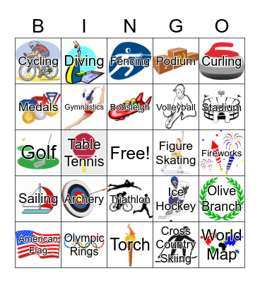 Olympic BINGO Card