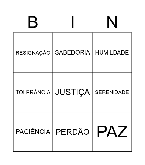 BINGO DOS AVÓS Bingo Card