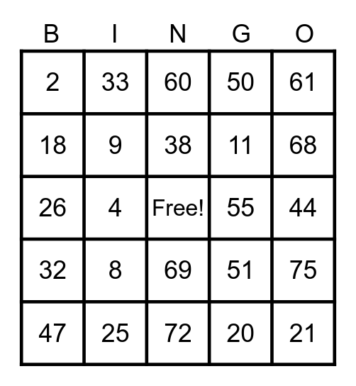 Untitled CHIQUI'S Bingo Card