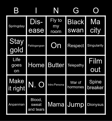 Akumaayamii_7 Bingo Card