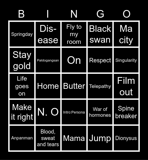 Akumaayamii_7 Bingo Card