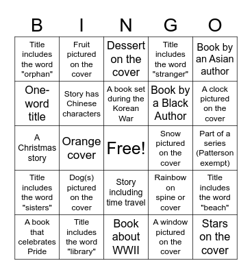 Staff Bingo - General Fiction Bingo Card