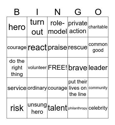 Unit 6  Bingo Card