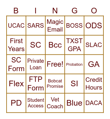 Lingo Bingo! Bingo Card