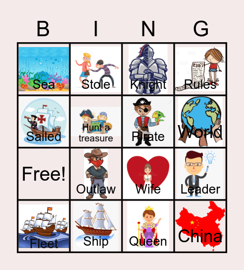 Pirates on the sea Bingo Card