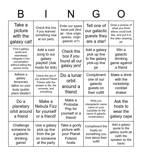 Life, the Universe, and Everything Bingo Card