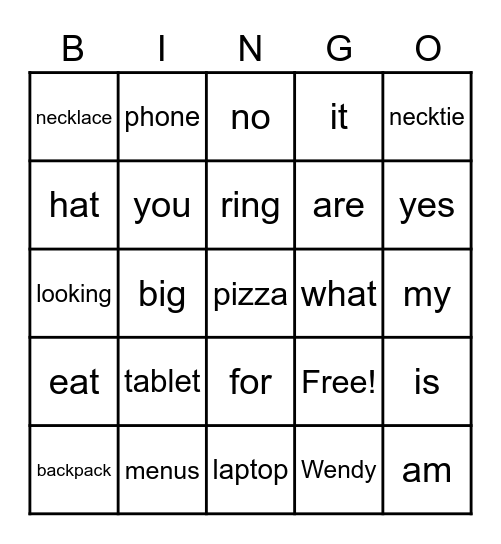 Bingo Card