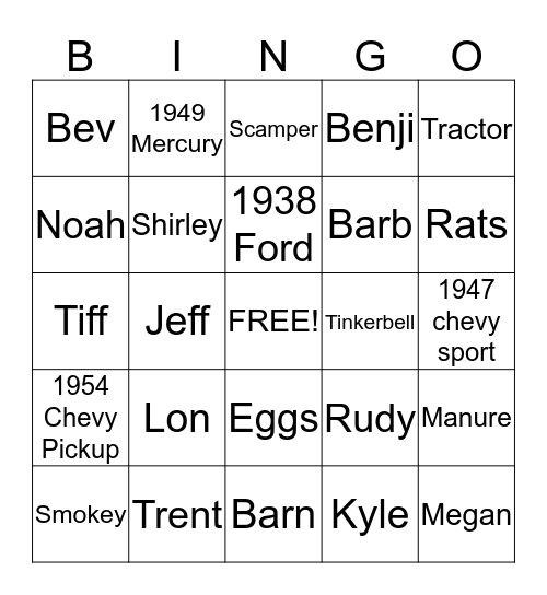 Meerman Bingo Card