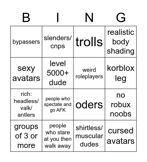 Club Iris Bingo Card