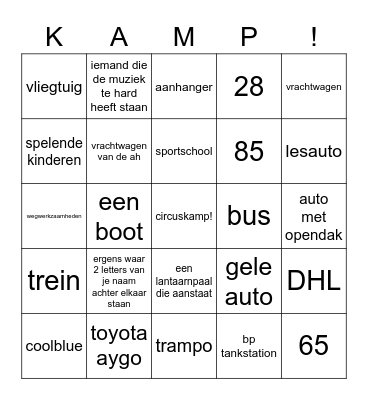 autobingo Card