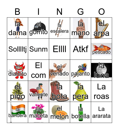 Loteria Mi Pueblito Bingo Card