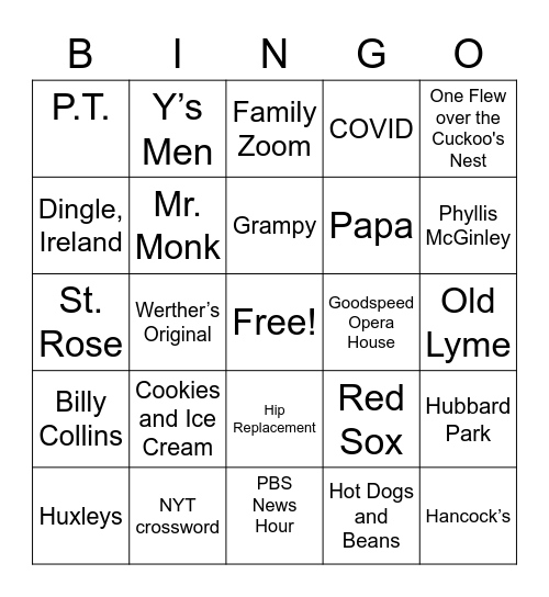 Grampy's 90th Bash! Bingo Card