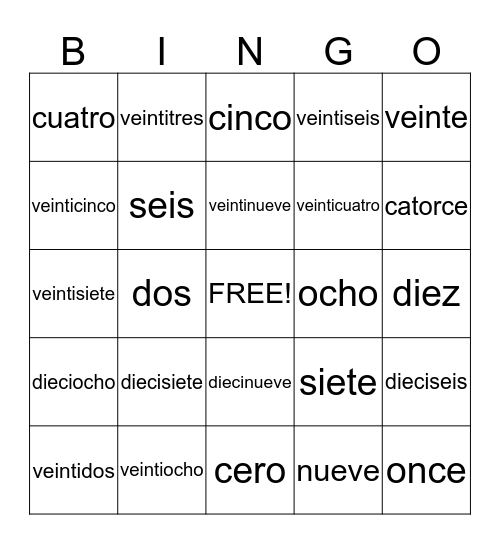 Bingo Card
