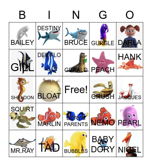 Under The Sea Bingo Card