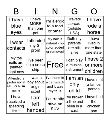 Inside Sales Health Care Bingo Card