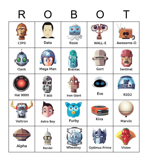 ROBOT BINGO Card