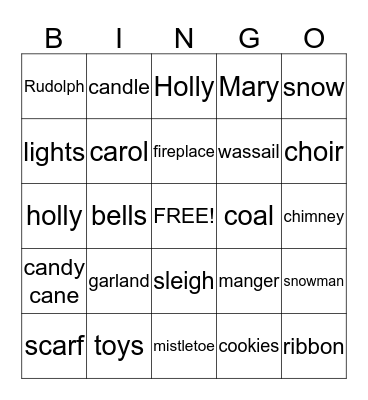 Christmas Bingo Card