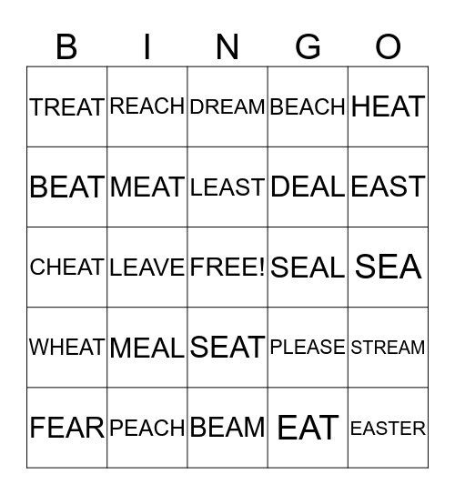 EA BINGO Card