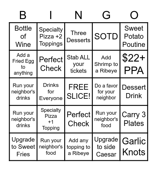 PPie Bingo!!! Bingo Card