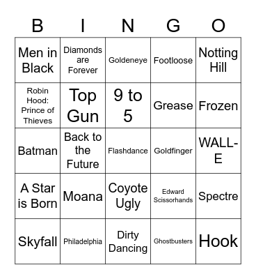 Movie Soundtracks Bingo Card