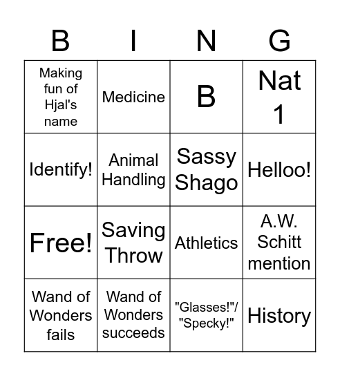 Krimson Pheathers Bingo Card