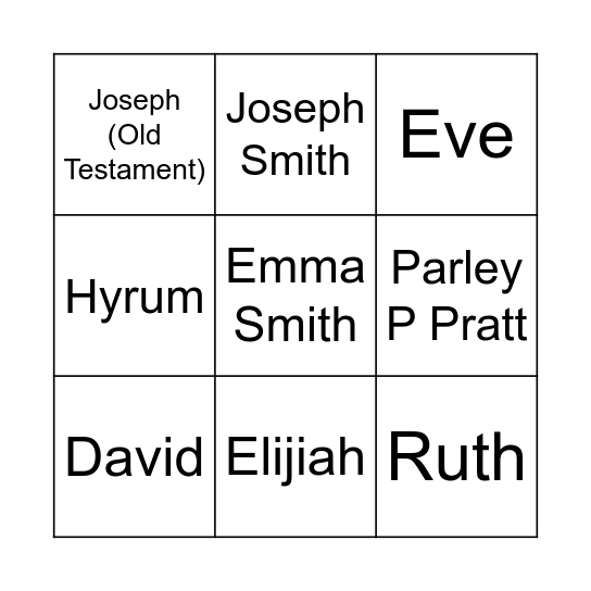 Who's Who?! Bingo Card