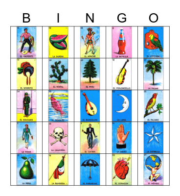 Loteria Bingo Card