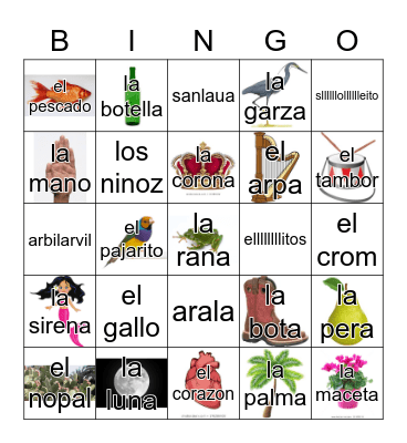 Loteria Mi Pueblito Bingo Card