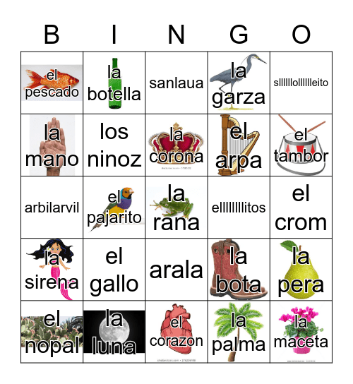 Loteria Mi Pueblito Bingo Card