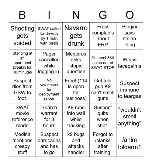 Metro Bingo Card