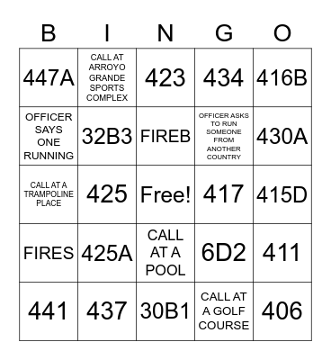 Dispatch Olympics Bingo Card