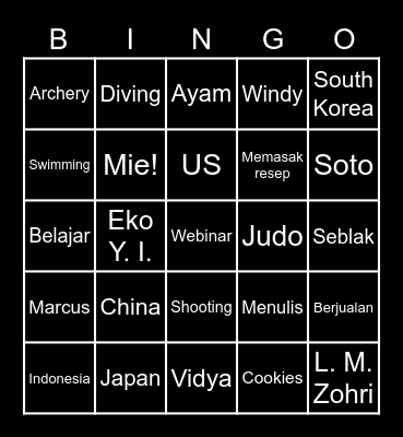 Hyejoo's Bingo Card