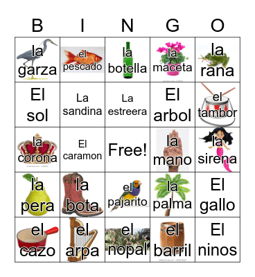 Loteria Mi Pueblito Bingo Card