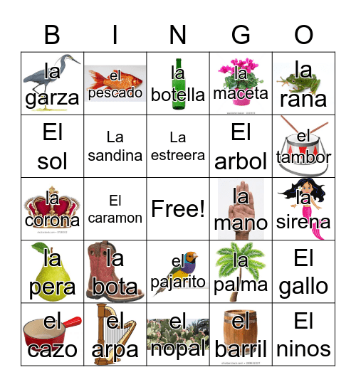 Loteria Mi Pueblito Bingo Card