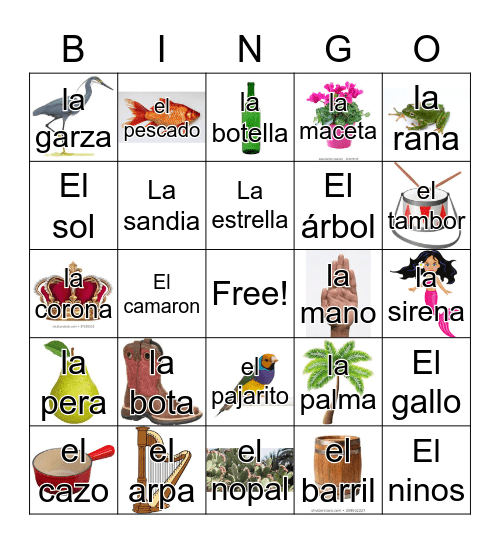Loteria Mi Pueblito Bingo Card