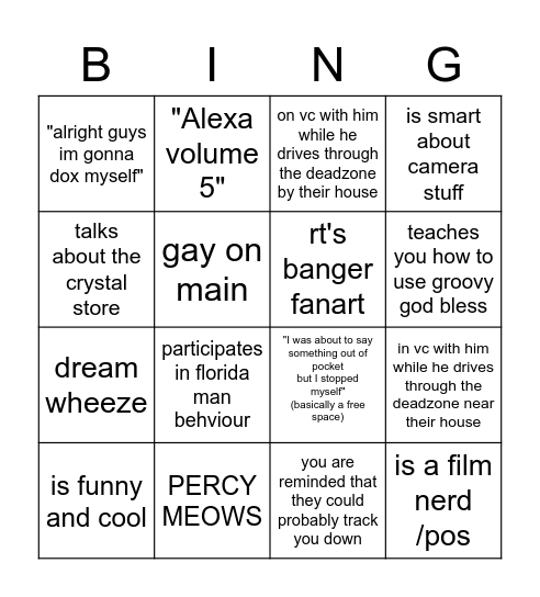 salem bingo letsgoooo Bingo Card