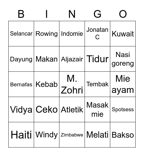 Yeonjunszn Bingo Card