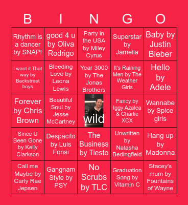 DC's Music Bingo Card