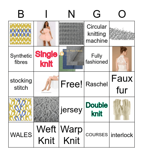 Knitted Fabrics Bingo Card