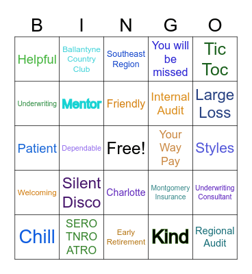 Celebrating Pat! Bingo Card