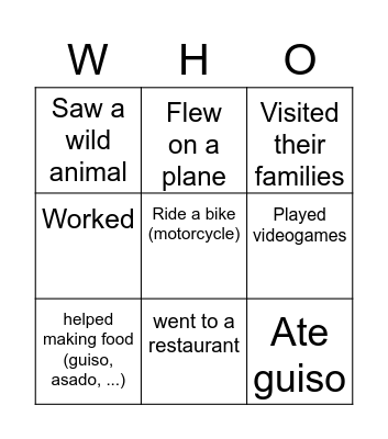 Find someone who Bingo Card