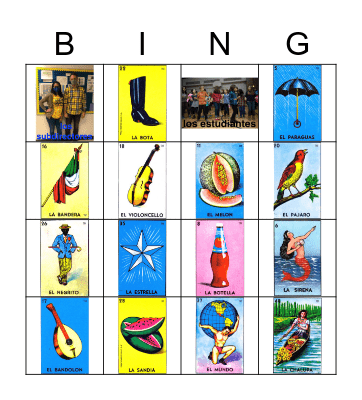 Disney 2 Loteria Bingo Card