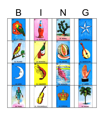 Disney 2 Loteria Bingo Card