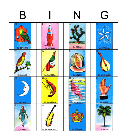 Disney 2 Loteria Bingo Card