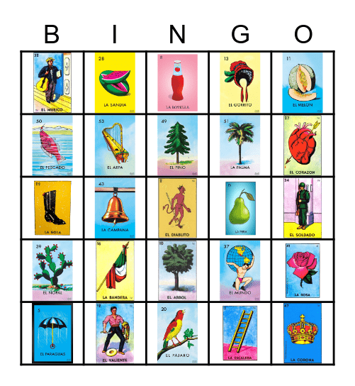 Loteria Bingo Card