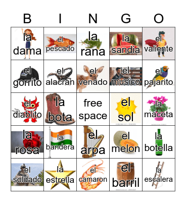 Loteria Mi Pueblito Bingo Card